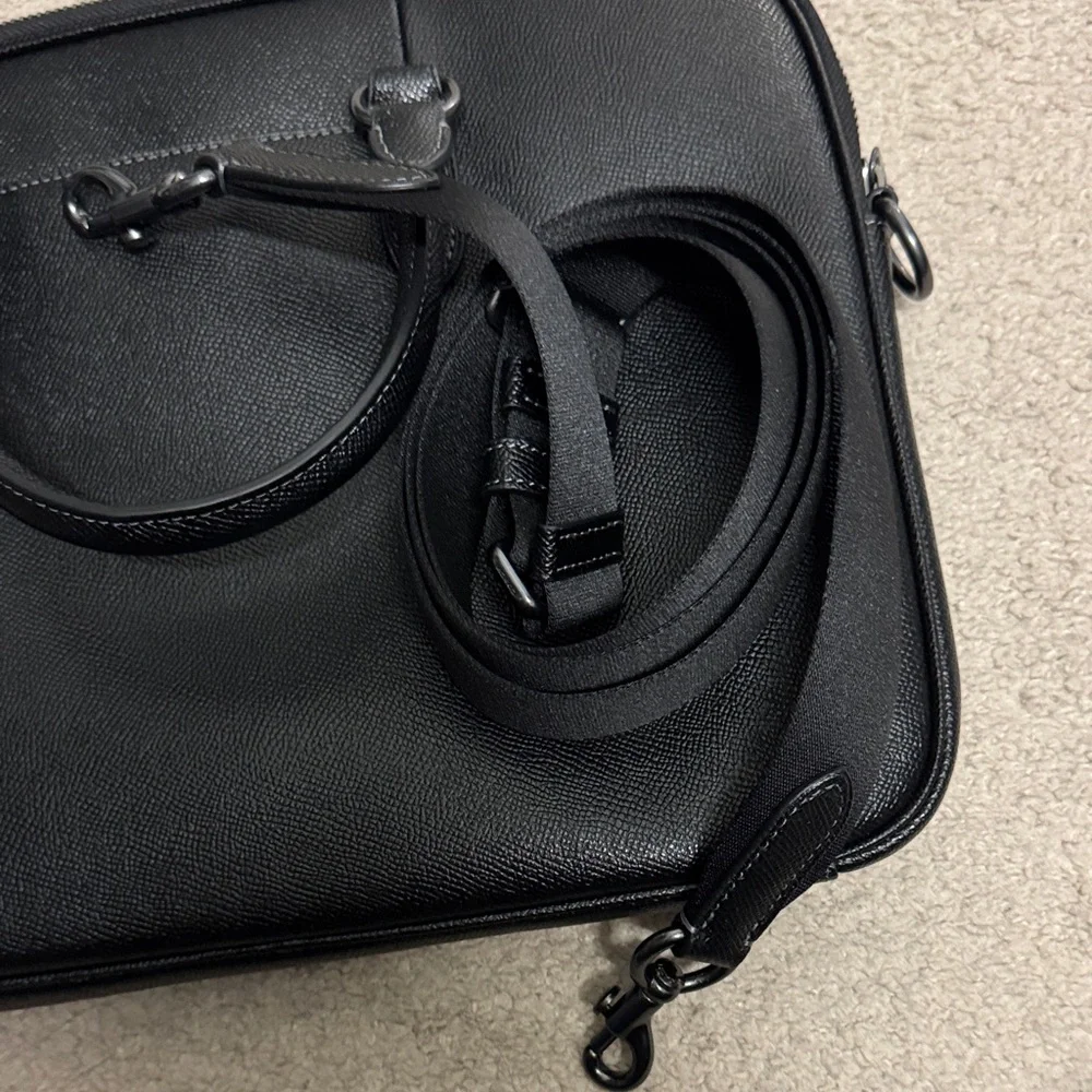 Coach Black Leather Briefcase - Picture 4 of 9